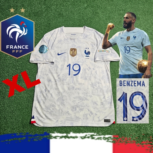 Nike France FFF Karim Benzema #9 2022/2023 Away Jersey XL Nations League - Picture 1 of 13